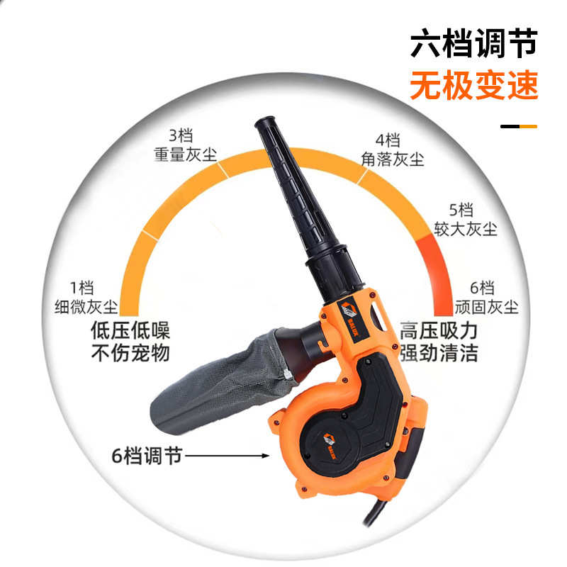 吹吸两用工业吹风机大功率多档调节家用手持吸尘器车载电脑吹尘机