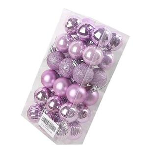36Pcs Christmas Xmas Tree Ball 1.57 Inch Purple Home Party O