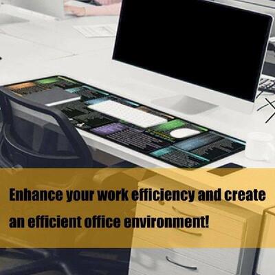 Large Waterproof Desk Pad with Excels and Word Shortcut