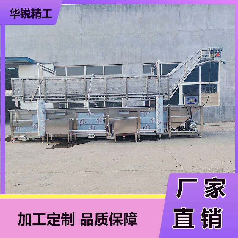 小型液压提升气泡清洗机全自动果蔬连续式清洗机海带清洗设备