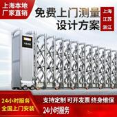 电动伸缩门不锈钢铝合金电动大门学校工厂公司工地大门收缩电动门
