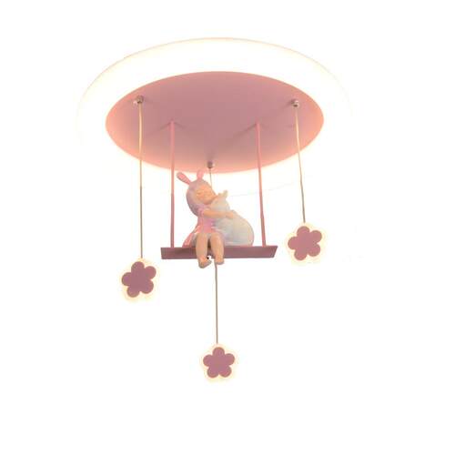 儿童房灯led护眼卡通粉色小女孩吊灯幼儿园吊灯ins网红公主房吊灯