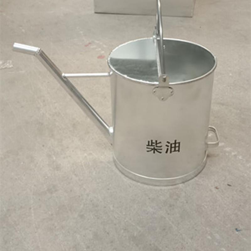 30L圆形半盖长嘴铝制加油壶 加油站油罐车专用圆形加厚防爆加油桶