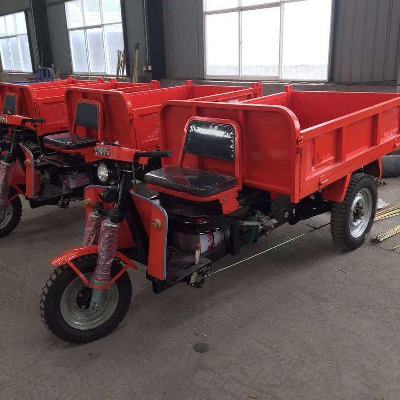 工程电动三轮车 载重2吨1吨农用拉沙土垃圾运输电动小型三轮车