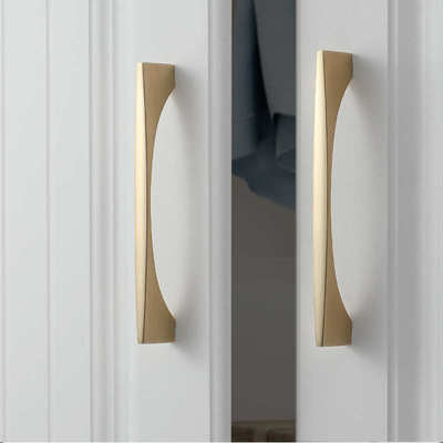 现代简约柜门拉手美式复古黄古铜橱柜抽屉把手黑色拉丝金单孔北欧