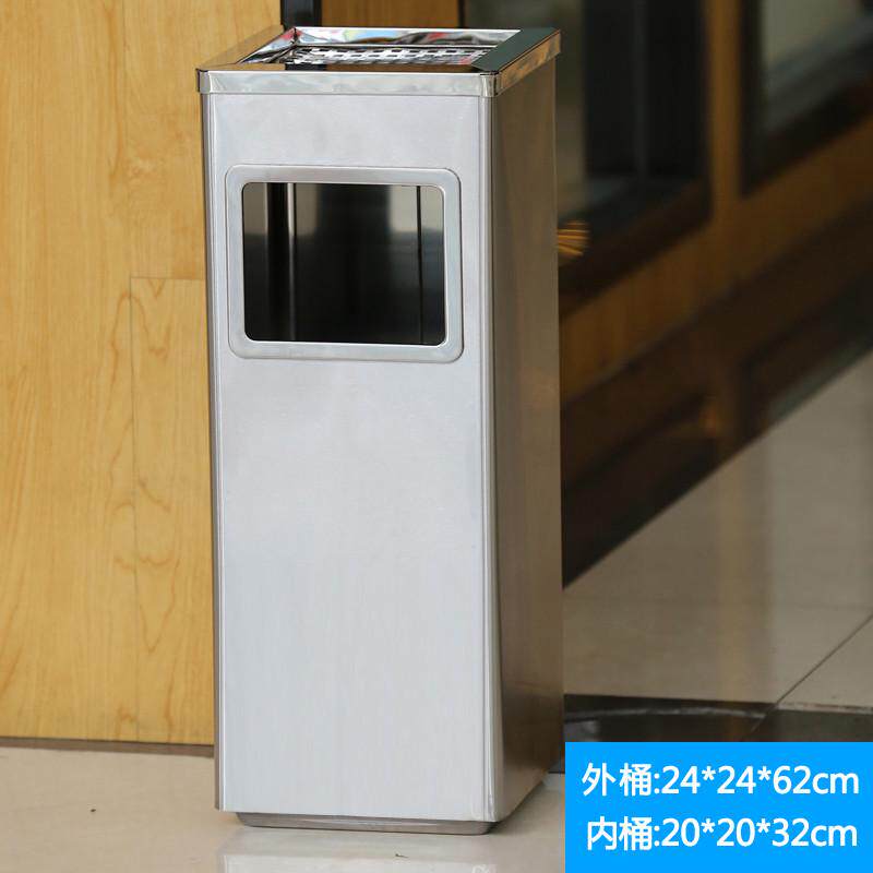 桶大堂吸烟区灭^不锈钢f电梯烟带柱烟灰缸烟蒂室外酒店垃圾桶立口