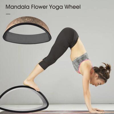 Yoga Wheel Bent Back Stretch Natural Cork Solid Fitness Whee