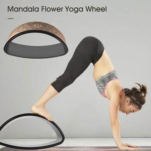 Yoga Wheel Bent Back Stretch Natural Cork Solid Fitness Whee