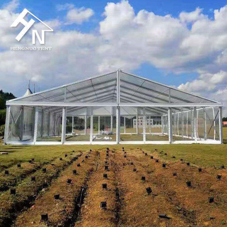 贵州风筝基地活动帐篷20米宽30米长600平方透明活动篷房餐厅帐篷