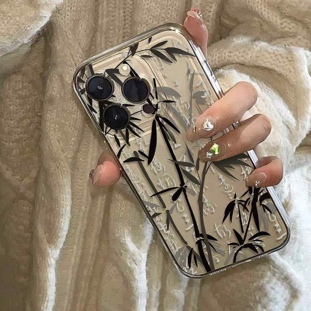 适用于超级好看苹果手机壳苹果15pro手机壳高级古风竹子苹果17PROMAX手机壳iPhone15透明16创意13软壳12,3C数码配件,手机保护套/壳,淘宝优惠券,粉丝福利购,淘宝优惠卷