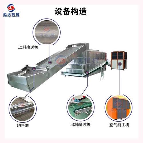 大 型金樱子烘干机层网带糖罐子刺头金英山果石多榴药材烘干设备