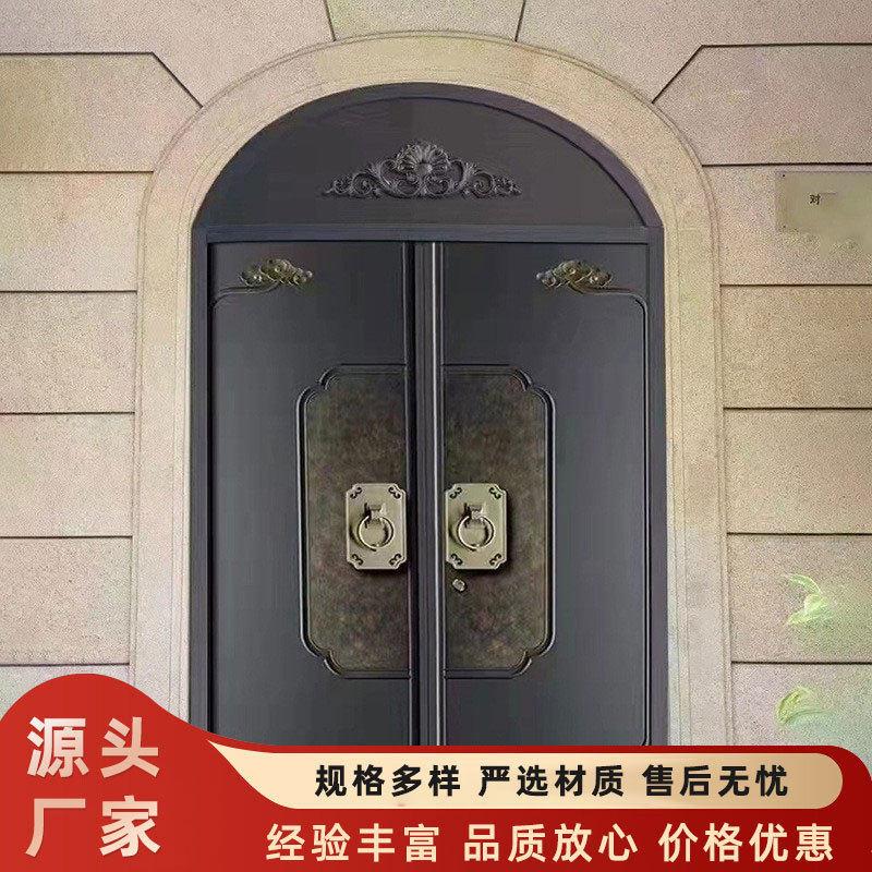 别墅大门铸铝门对开防盗门家用入户进户门农村双开门自建房铝大门