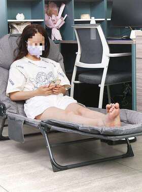 折叠折床午休办公室午PBC陪睡床便式户外午睡躺椅可叠家用护携床