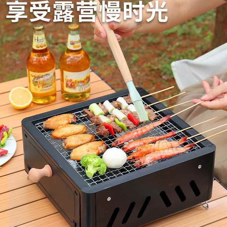 户便外烧炉野餐烧烤家用围炉煮茶火炉套烤装全套抽F98H9886拉式携