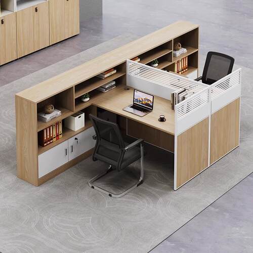 办公室办公桌简约现代员工l型4人位屏风职员工位卡座财务桌椅组合