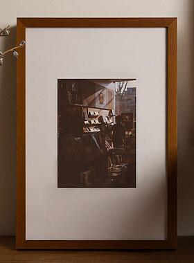 画展实木大相框挂墙20寸24寸36寸16来图任意尺寸装裱画框外框框架