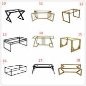 铁艺餐桌脚书桌茶几桌腿支架岩板大板桌架办公桌子腿金属架子