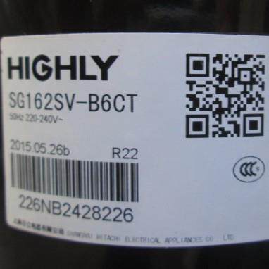 全新海立制冷压缩机SG162SV/B6CT/G6CI//SG162UV-A7BTN/A7BD/