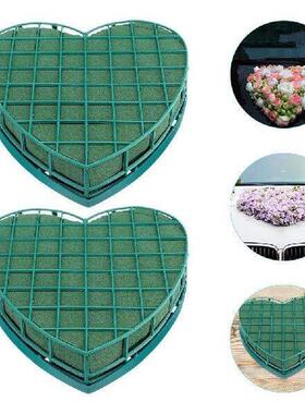 2 Pcs Foam Bs Heart-Shaped Flower Mud Romantic Wedding