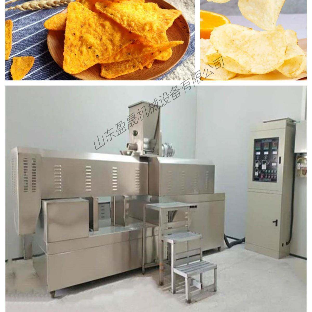 墨西哥玉米片膨化机 三角玉米片生产线 锅巴膨化机 小食品膨化机