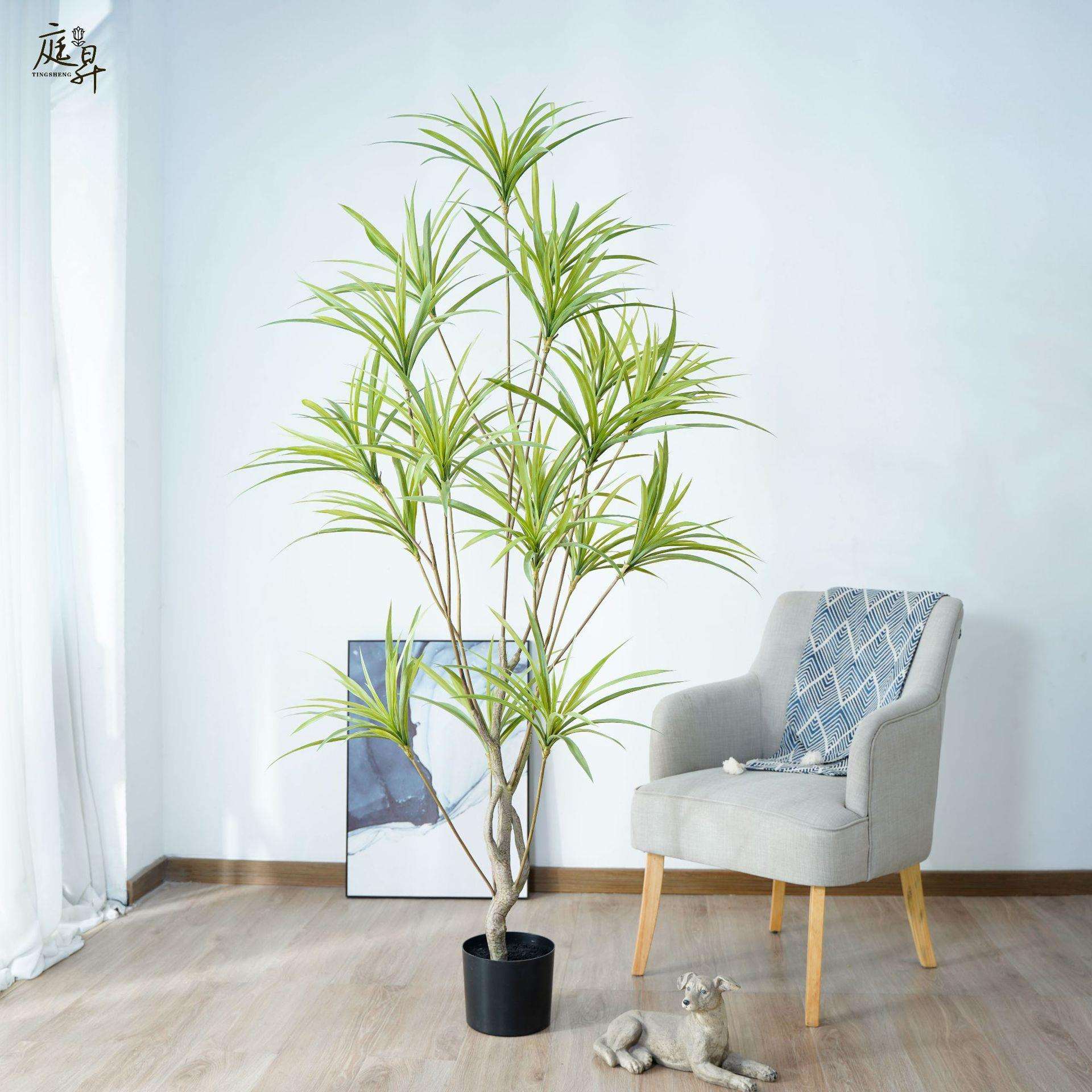 仿真植物 龙血树 北欧落地绿植摆件园林造景树盆景室内装饰盆栽树