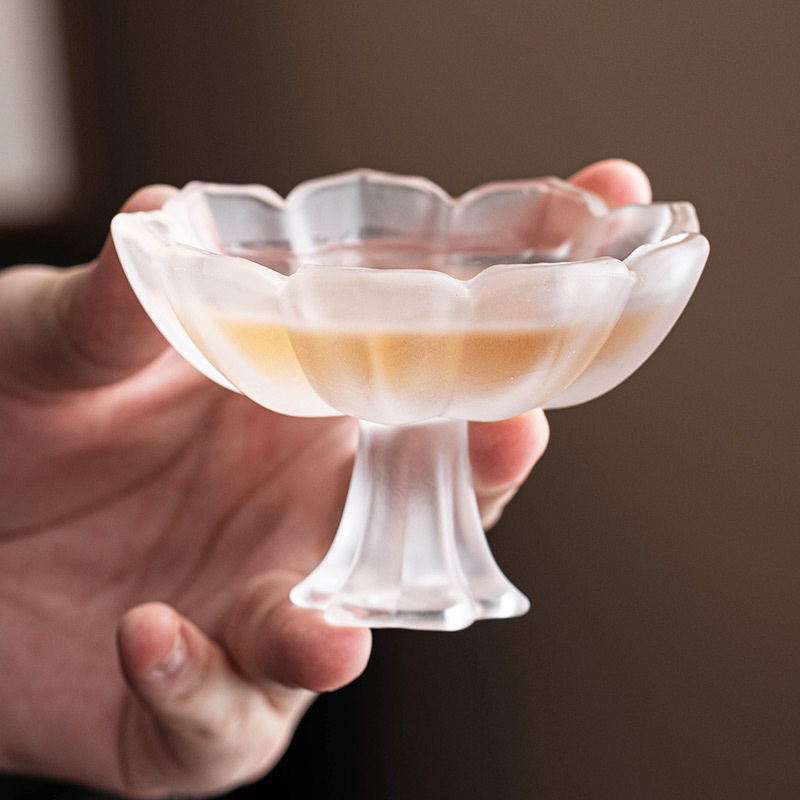 高足杯琉璃莲花茶杯高脚品茗茶杯