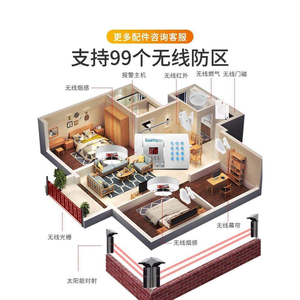 红外线防盗报警器家用店铺门窗无线安防系统手机电话远程报警主机