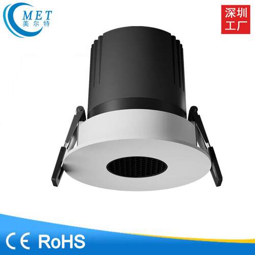 2025新款小圆孔椭圆孔cob射灯嵌入式开孔75mm7w10w12w酒店照明