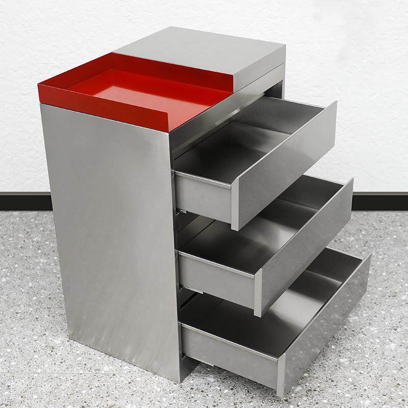 不锈钢理发店工具柜美发柜子发廊专用工具台收纳储物柜带抽屉推车