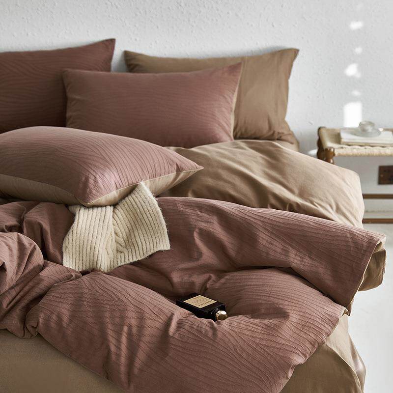 类母婴磨毛全棉四件套提1花长绒棉加厚00季纯棉床A上QDS44222用品