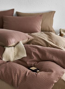 类母婴磨毛全棉四件套提1花长绒棉加厚00季纯棉床A上QDS44222用品