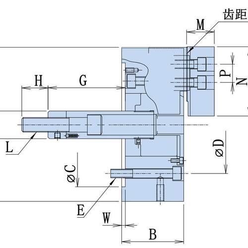 H3CL中实三爪长行程动力卡盘车床配件高精度卡盘H3CL法兰盘