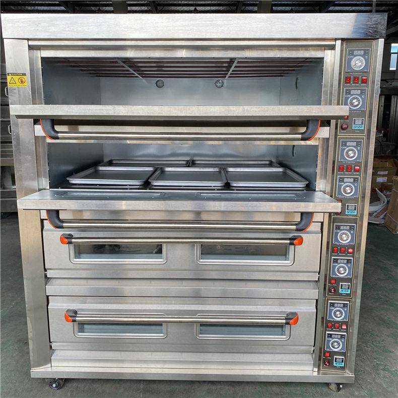 定制4层16 20盘烤箱 燃气食品烘炉 商用大型层式烘烤箱直销烘烤炉
