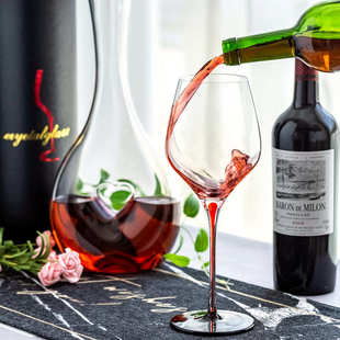 手工水晶杯手工杯红酒杯波尔多勃艮第高脚杯大号葡萄酒杯桶装