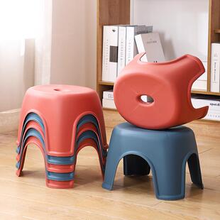Plastic stool for children, suitable for home use as a step