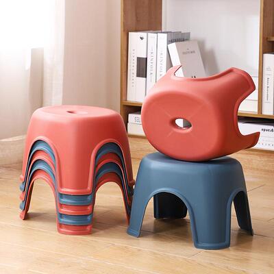 Plastic stool for children, suitable for home use as a step