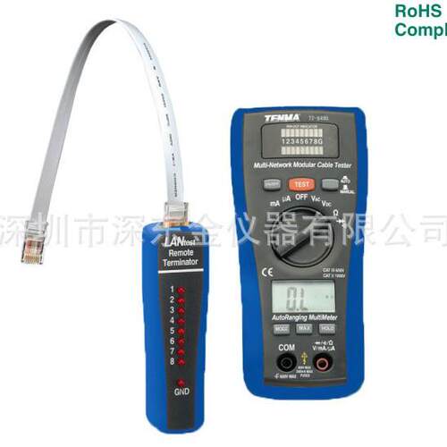 TENMA 72-8495 网络分析仪, 测试器, LCD, LAN