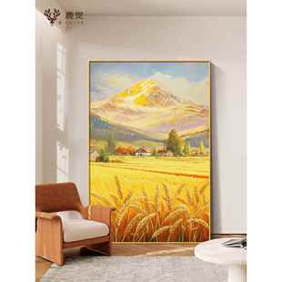 丰收挂画客厅装饰画靠山图沙发背景墙风景落地画入户正对门玄关画