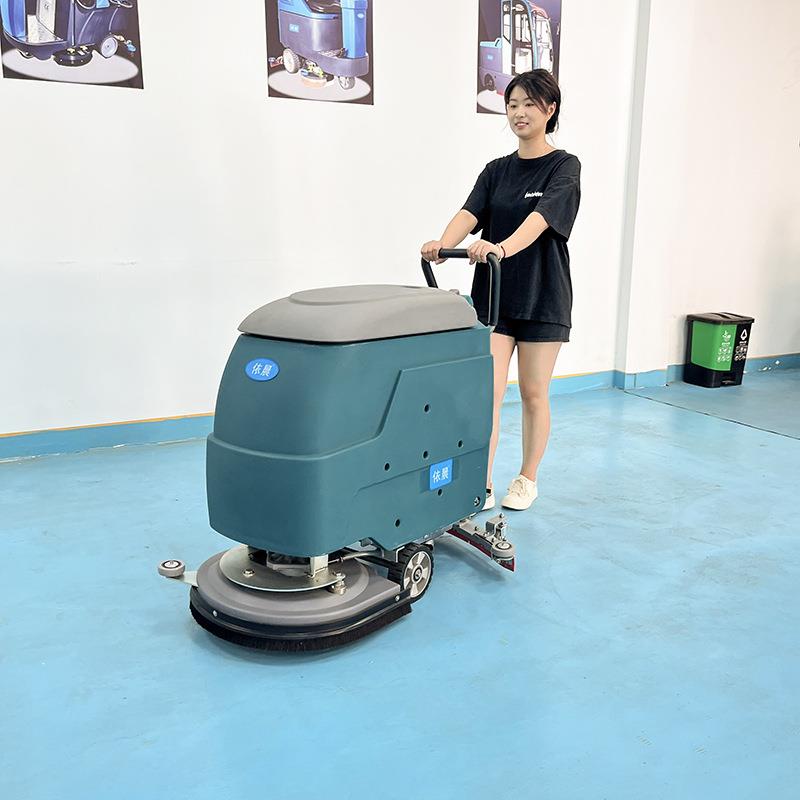 依晨商场洗地超市医院电动拖地机手推式洗地机工业工厂车间车库