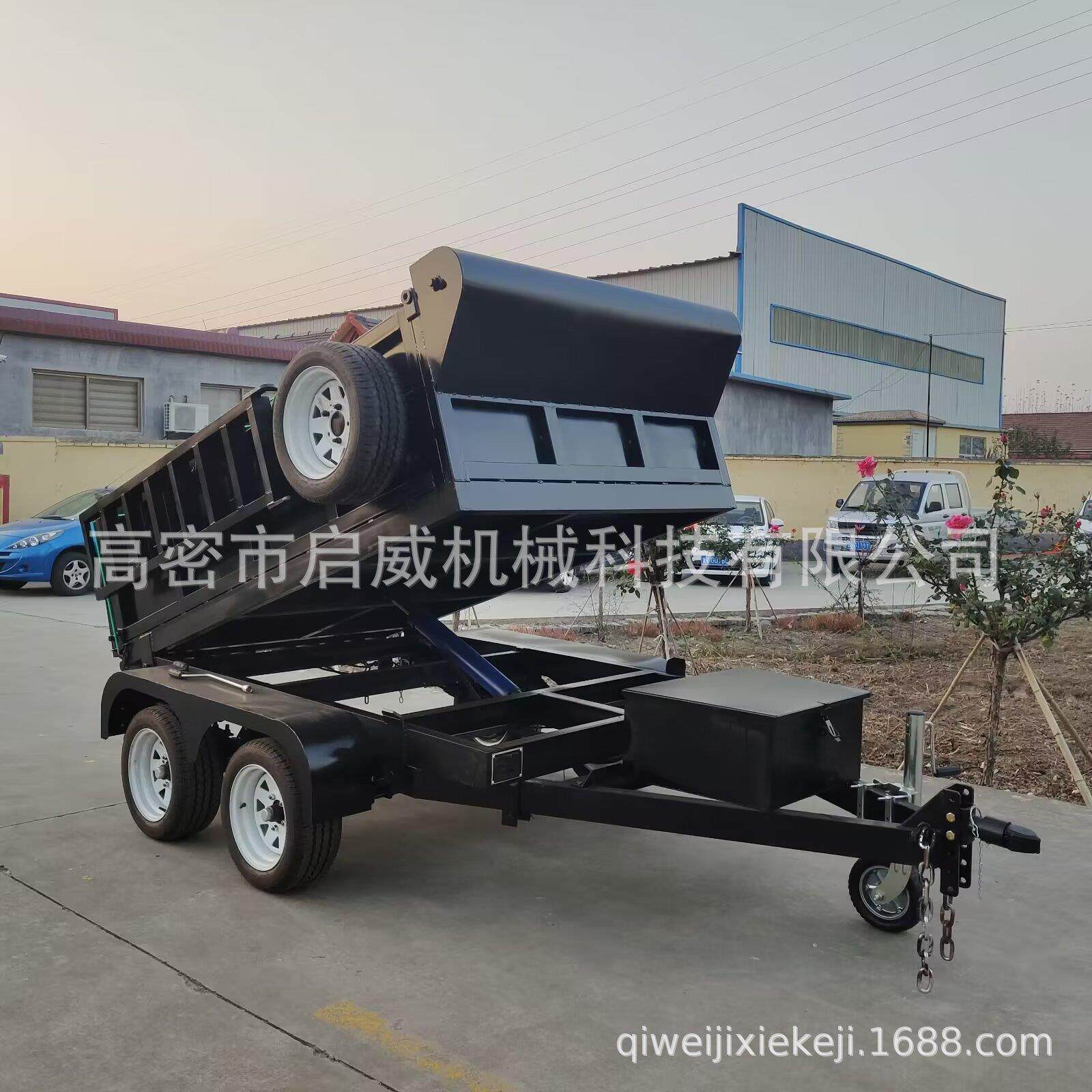 2吨后翻自卸多功能拖车货物翻斗运输车物流粮食装载拖车厂家直供