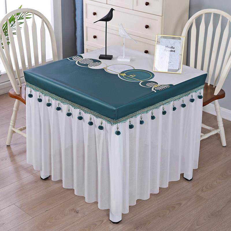 垂纱茶几麻将桌布罩正方形电炉烤火桌皮罩防水防油桌垫简约家用罩,居家布艺,桌布,淘宝优惠券,粉丝福利购,淘宝优惠卷