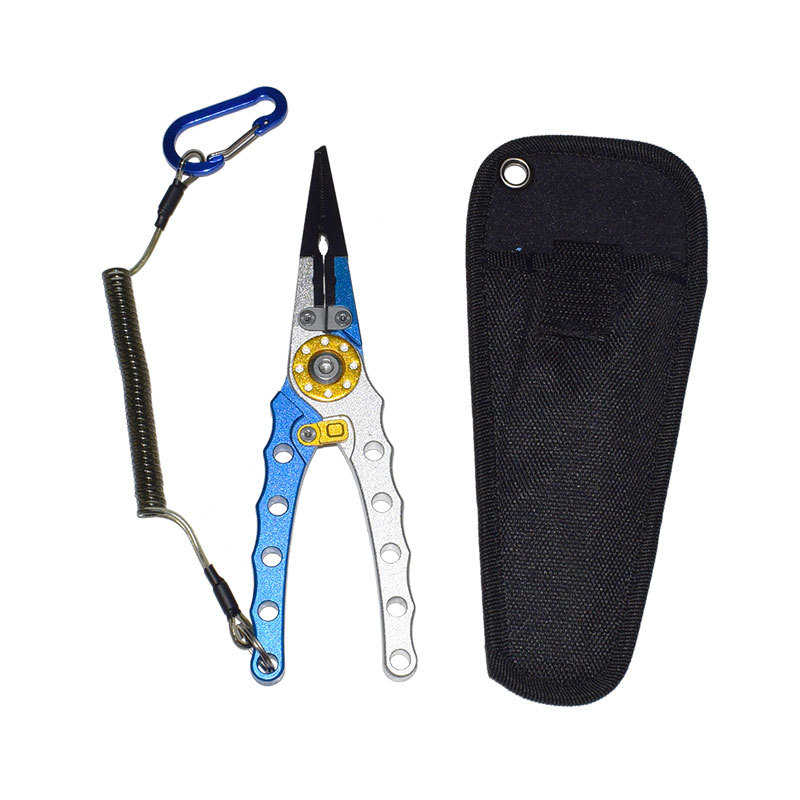 路亚钳多功能钓鱼钳子铝合金控鱼钳剪线钳路亚钳失手绳布袋户外