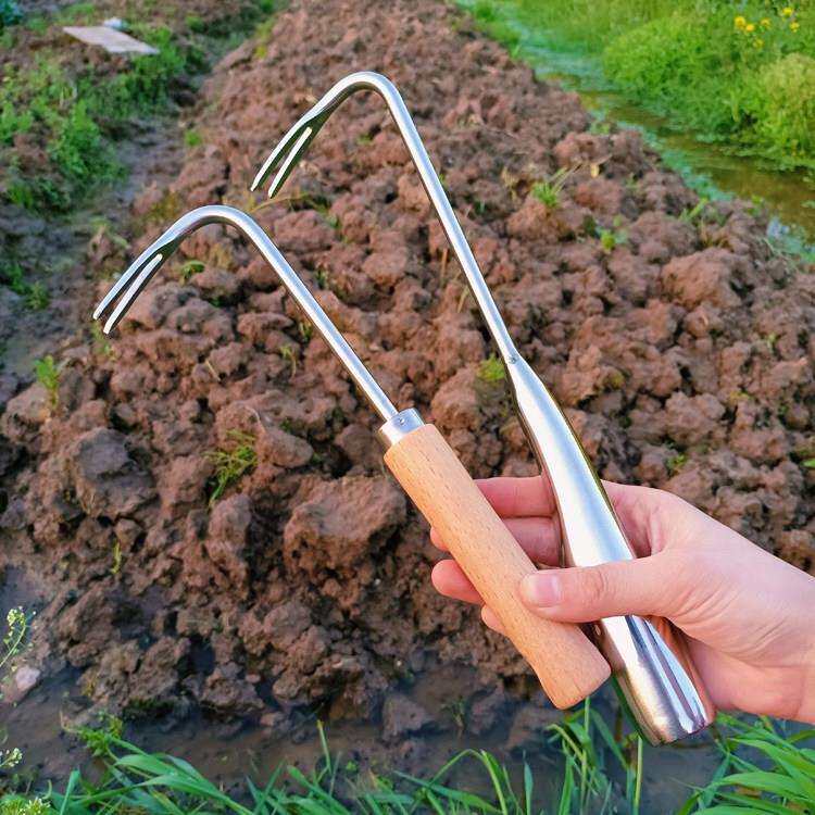 新款拔草器除草工具神器勾草连根拔起不锈钢加厚加粗结实耐用户外
