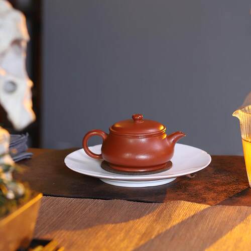 原矿朱泥全手工茶明炉18ML实用光中式素功夫泡壶茶0具宜兴SY0135