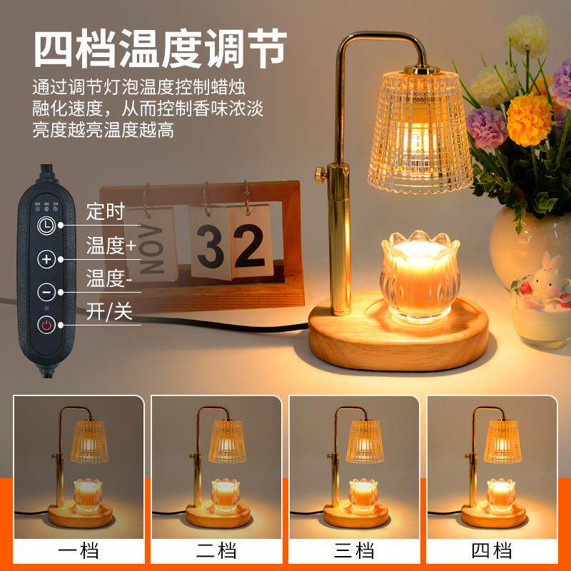 融蜡灯 跨境 香熏灯 卧室床头照蜡烛浪漫可定时调光蜡烛灯氛围灯