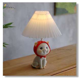卡通可爱小猫台灯猫咪小夜灯女孩女生公主少女儿童房间卧室床头灯