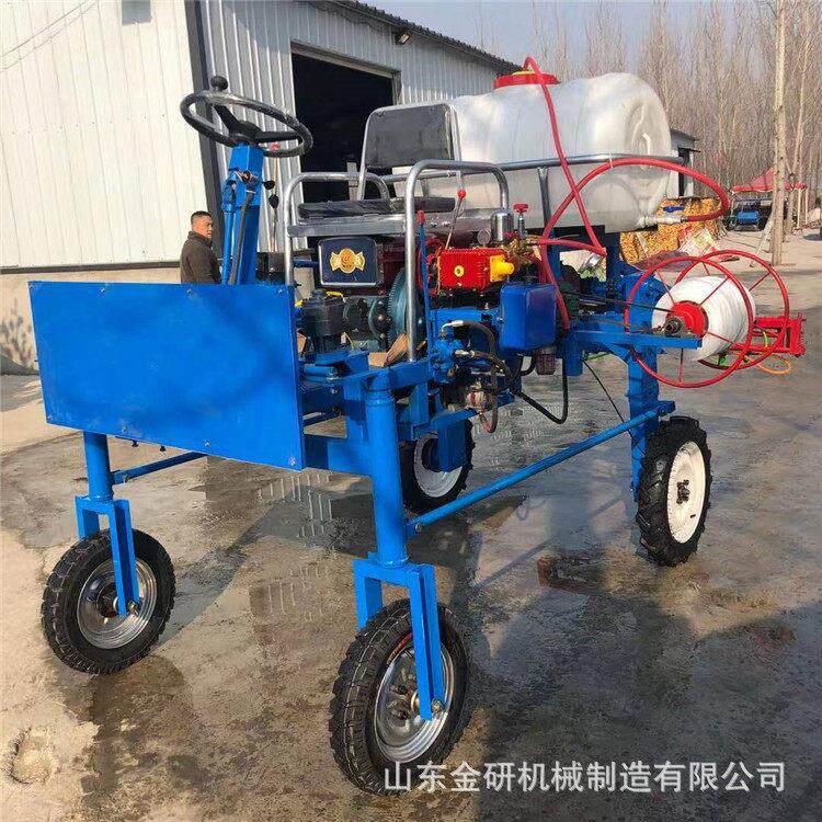 果园自走式四轮打机小麦玉米地打车农作物折叠杆喷机