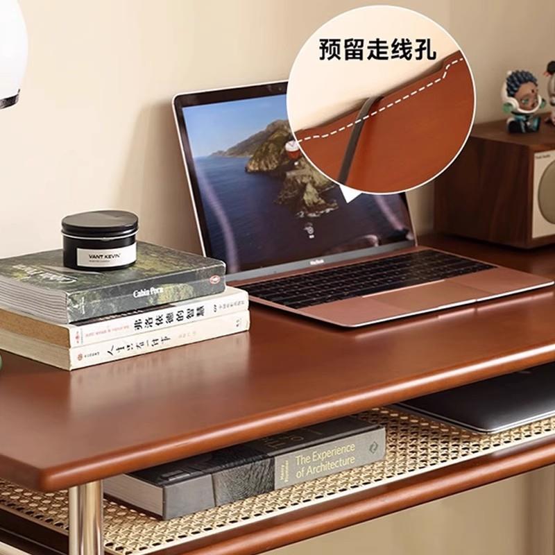 古实书桌家用学办公学BUU习复电脑桌子现代简约小户型生木书桌子