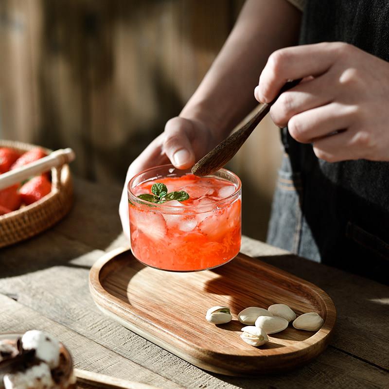 透明玻璃甜品碗托盘酸奶昔怀早餐微波炉专用一人食套装蒸蛋耐高温