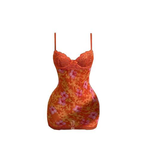 Womens Leopard Print Mesh Bodycon Mini Dress Lace Cup Detail